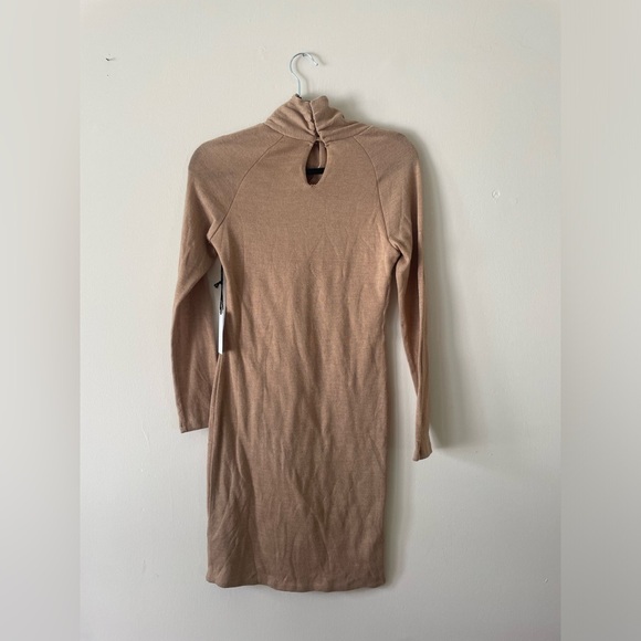 NWT ASTR the label bodycon cutout dress nude basic long sleeve cocktail - Picture 6 of 12